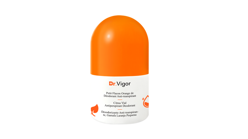 Dr. Vigor Citrus Vial Antiperspirant Deodorant Roll-On (30ml) – Long-Lasting Odor & Sweat Control