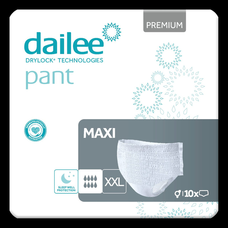 Dailee Pants Maxi XXL – 8-Drop Absorbency | 10 Pack