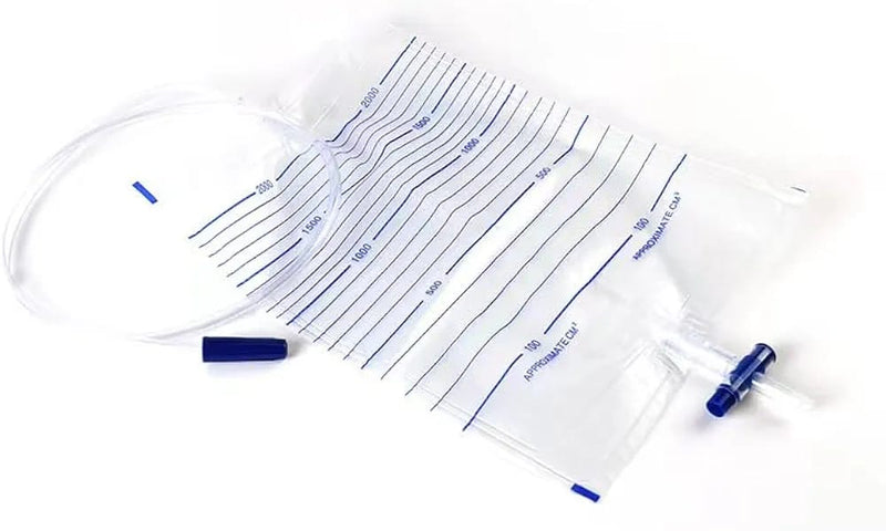 2000ml Urine Drainage Night Bag with Cross Valve