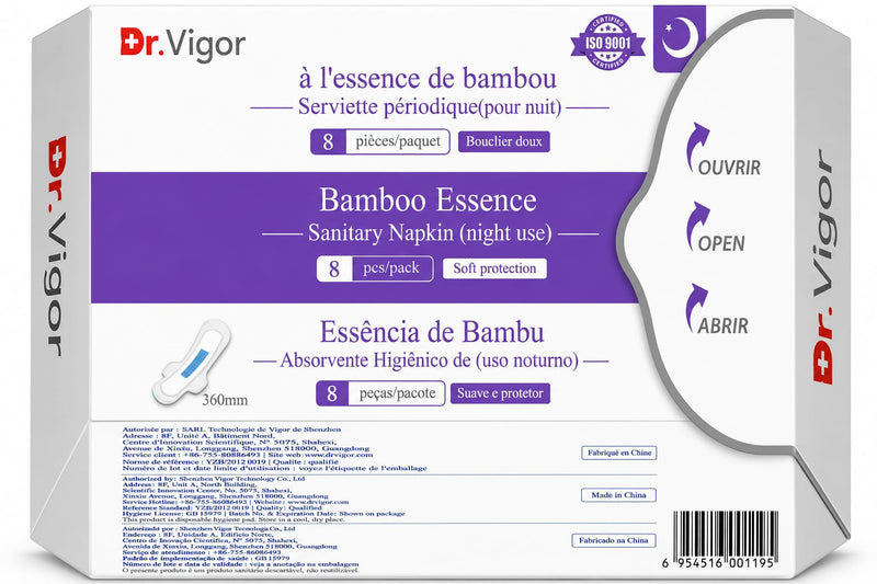 Dr. Vigor Bamboo Essence Sanitary Napkin (Night)