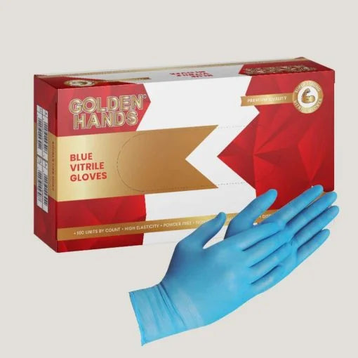 Blue Vitrile Gloves (100 Units)