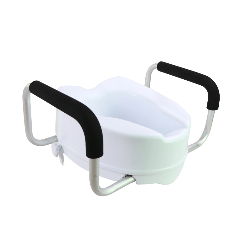 Toilet Seat Raiser (with Armrest)
